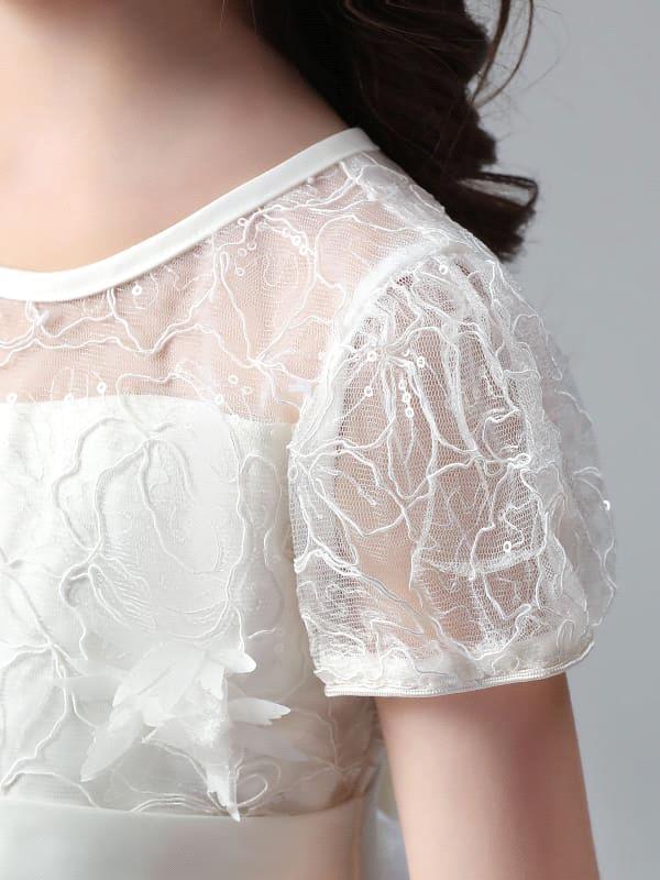Laced baby dress gown style breathable and comfortable short sleeve