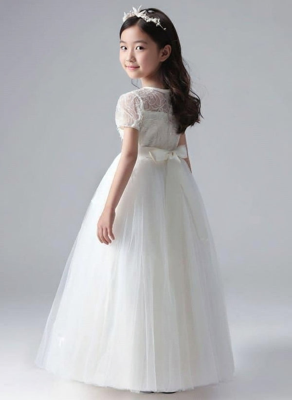 Laced baby dress gown style breathable and comfortable short sleeve