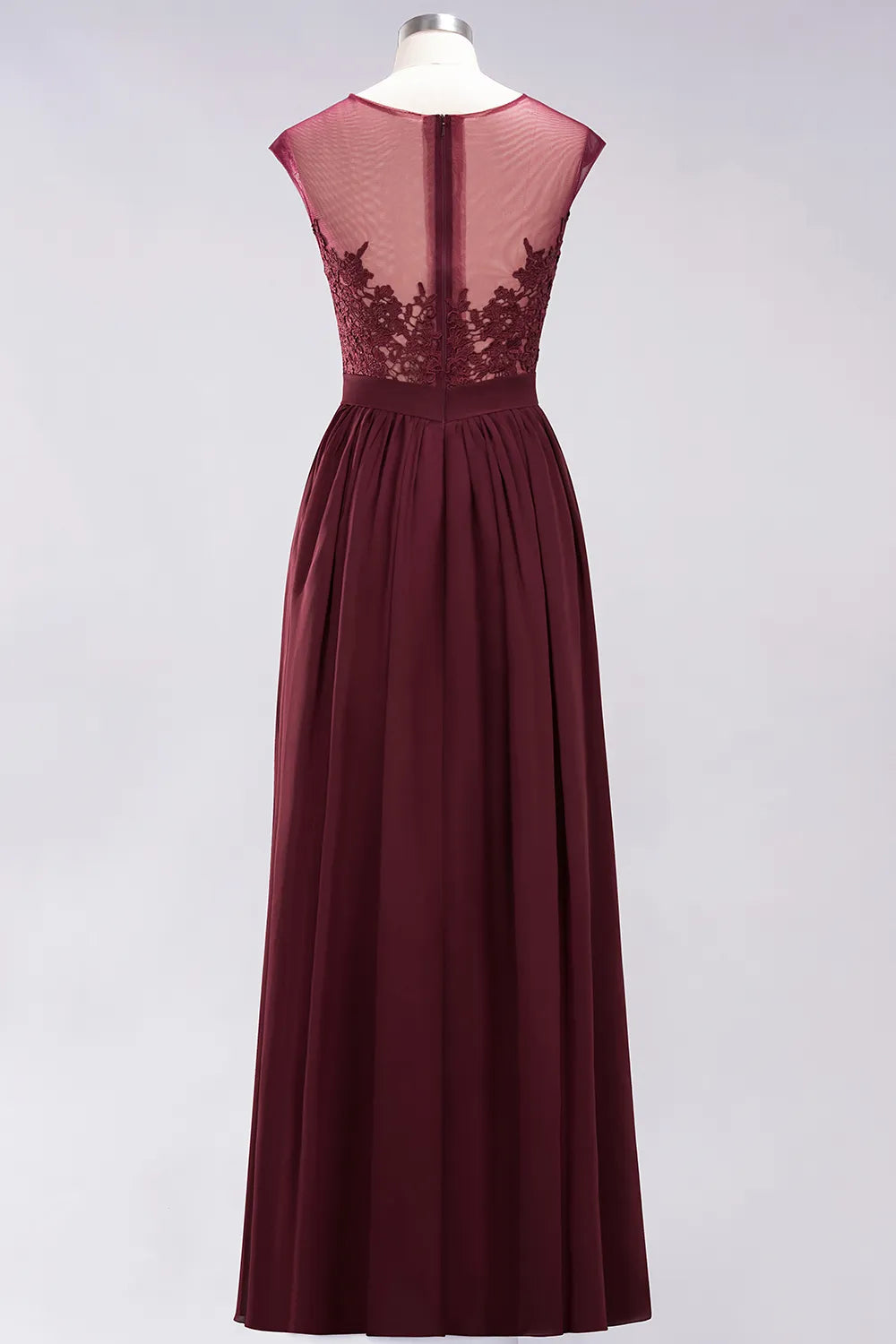 Short-sleeve delicate lace designed party gown