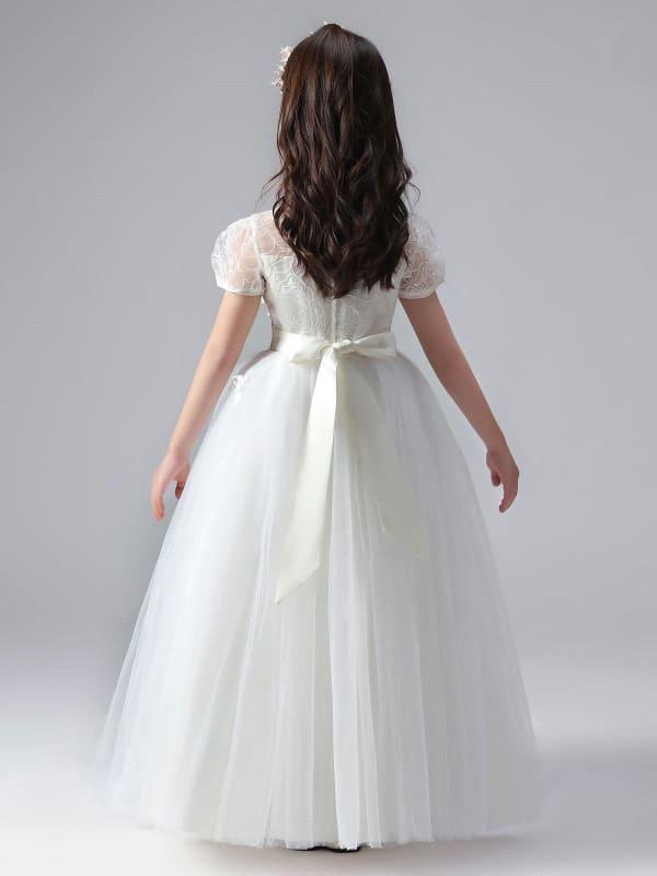 Laced baby dress gown style breathable and comfortable short sleeve
